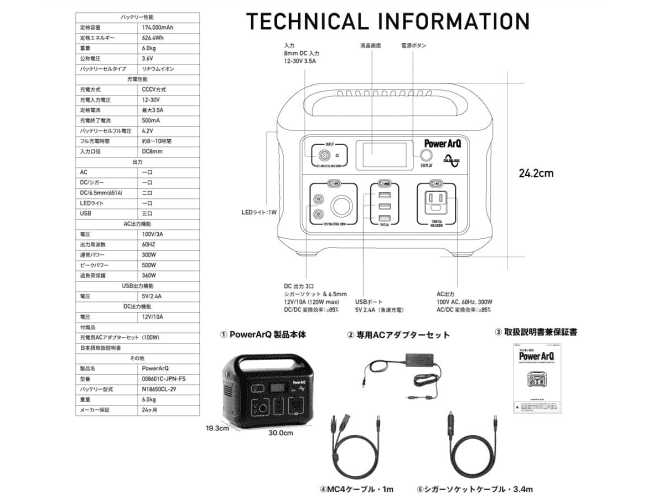 SmartTap ポータブル電源 PowerArQ-4