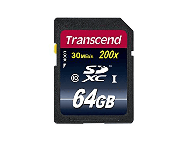 レンタル【Transcend SDXCカード 64GB Class10】
